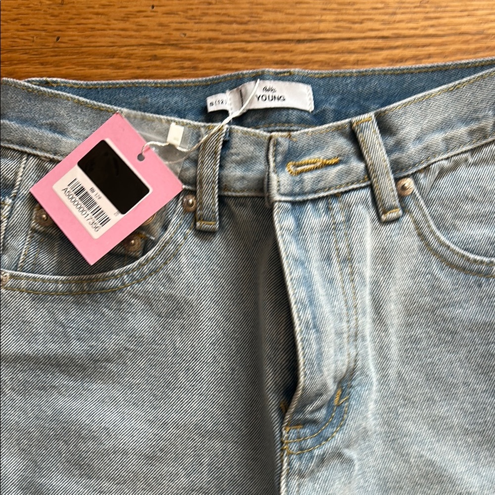 Adika Blue Straight Leg Distressed Jeans - Picture 2 of 4